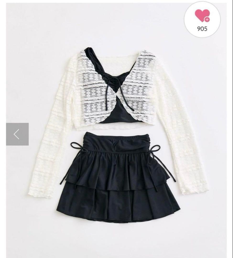 OLIVE des OLIVE レース羽織付きリボンswim wear