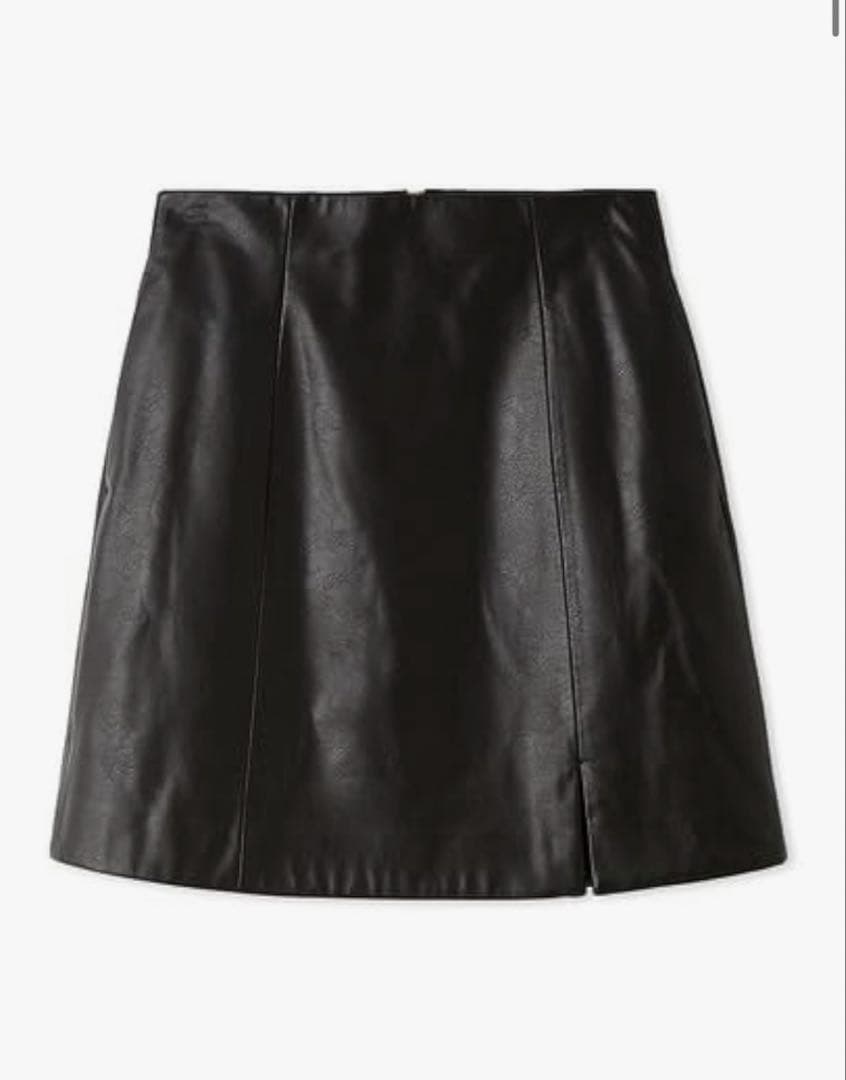 新品未使用タグ付き★FRAY I.D レザーライクミニスカート ブラック