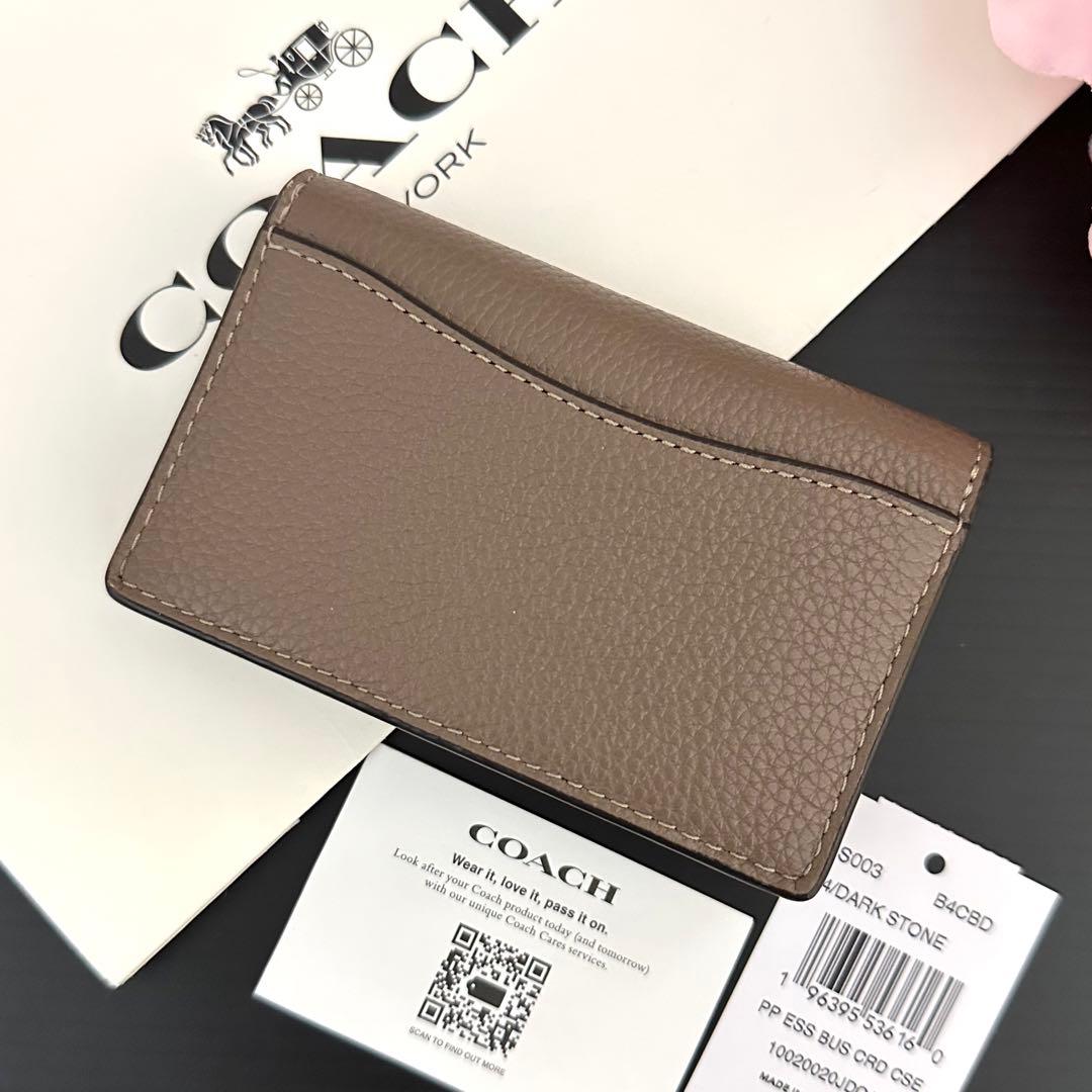 日本限定モデル！新品 COACH コーチ 名刺入れ カードケース ブラウン