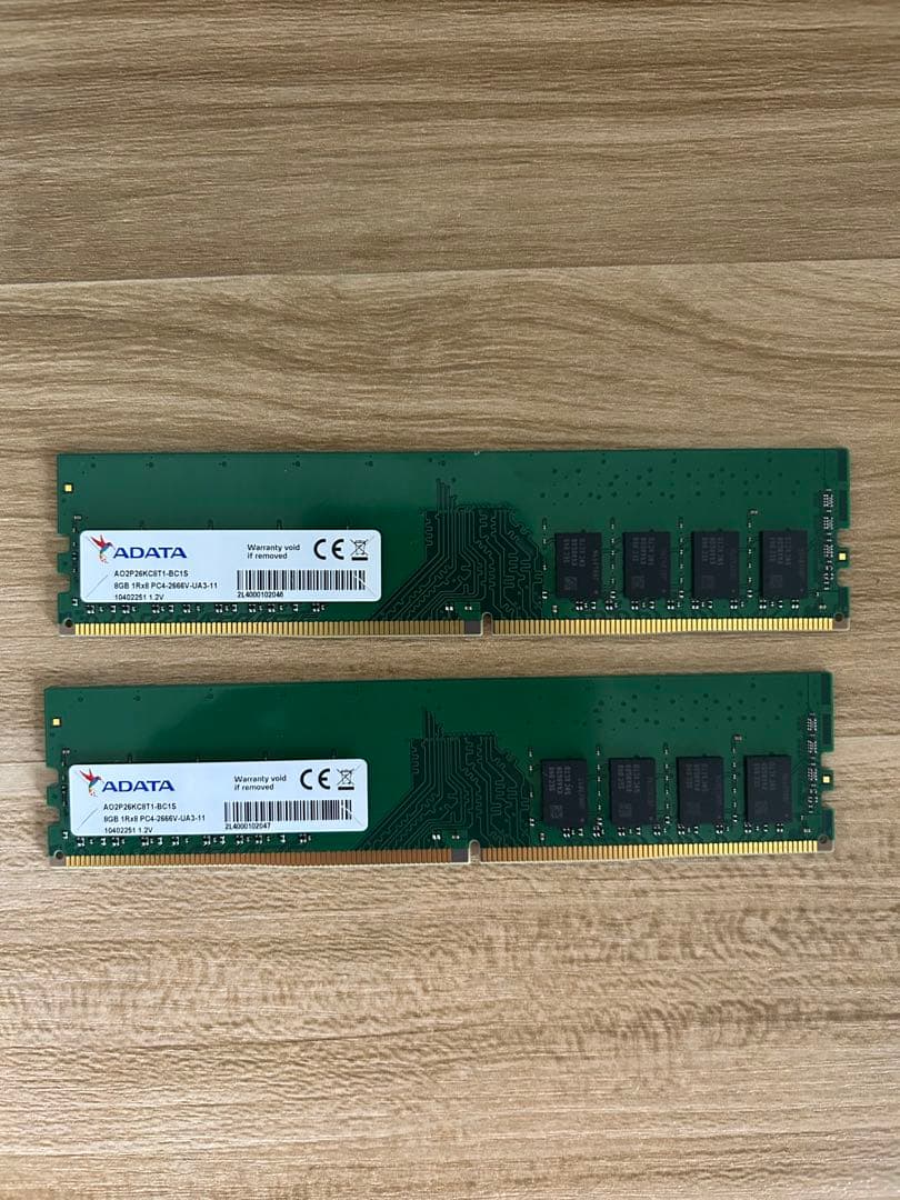 ADATA DDR4 2666 16GB(8GB×2) デスクトップ用