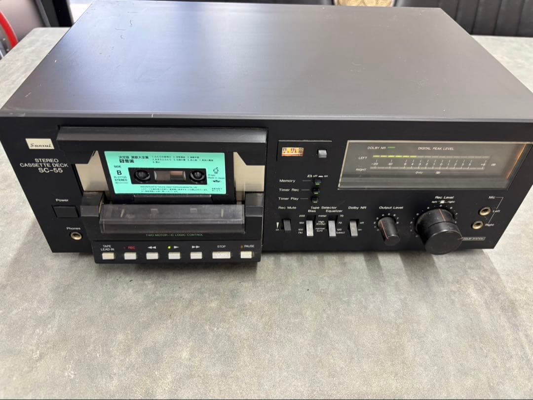 【SANSUI/山水/サンスイ】カセットデッキ 型式：SC-55※通電確認OK