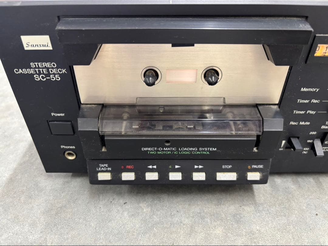 【SANSUI/山水/サンスイ】カセットデッキ 型式：SC-55※通電確認OK