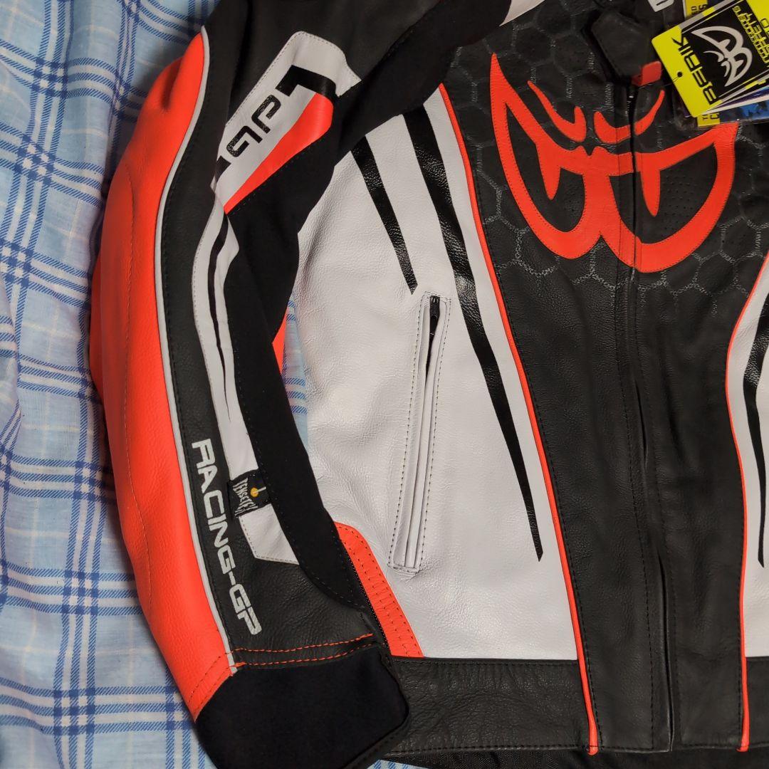 新品　ベリック　レザージャケット　52サイズ　黒／白／赤　LL　BERIK