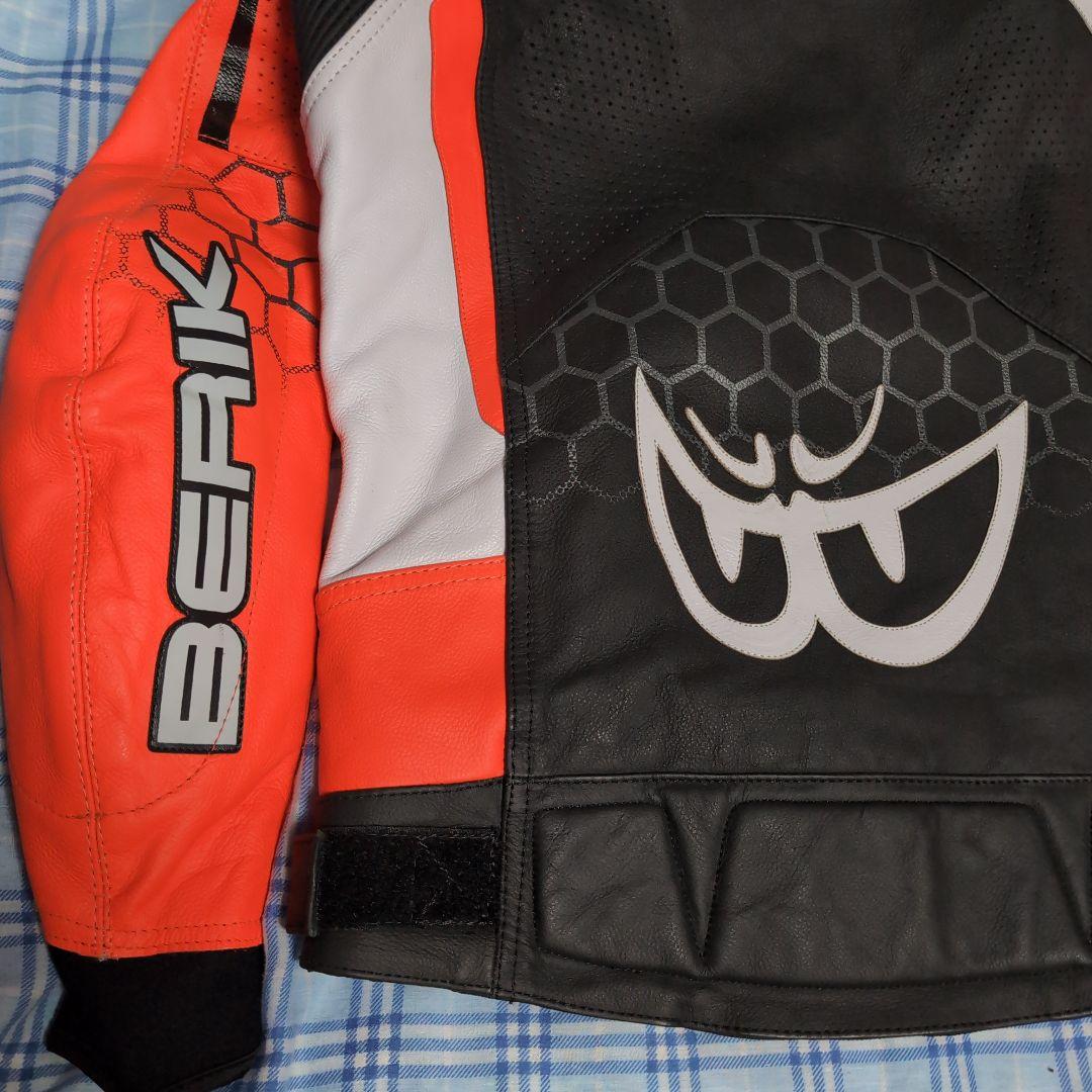 新品　ベリック　レザージャケット　52サイズ　黒／白／赤　LL　BERIK