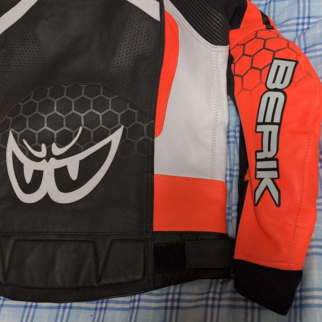 新品　ベリック　レザージャケット　52サイズ　黒／白／赤　LL　BERIK