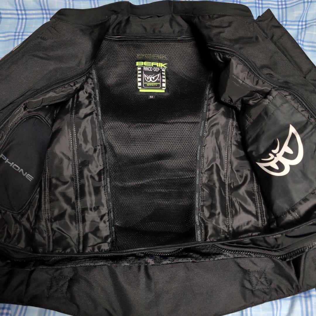 新品　ベリック　レザージャケット　52サイズ　黒／白／赤　LL　BERIK