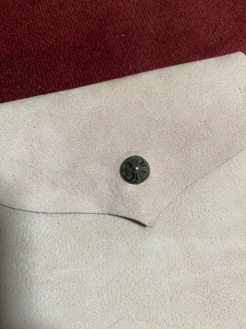 非売品 クロムハーツ ローリー レザーフラットポーチ 小物入れ ピンク