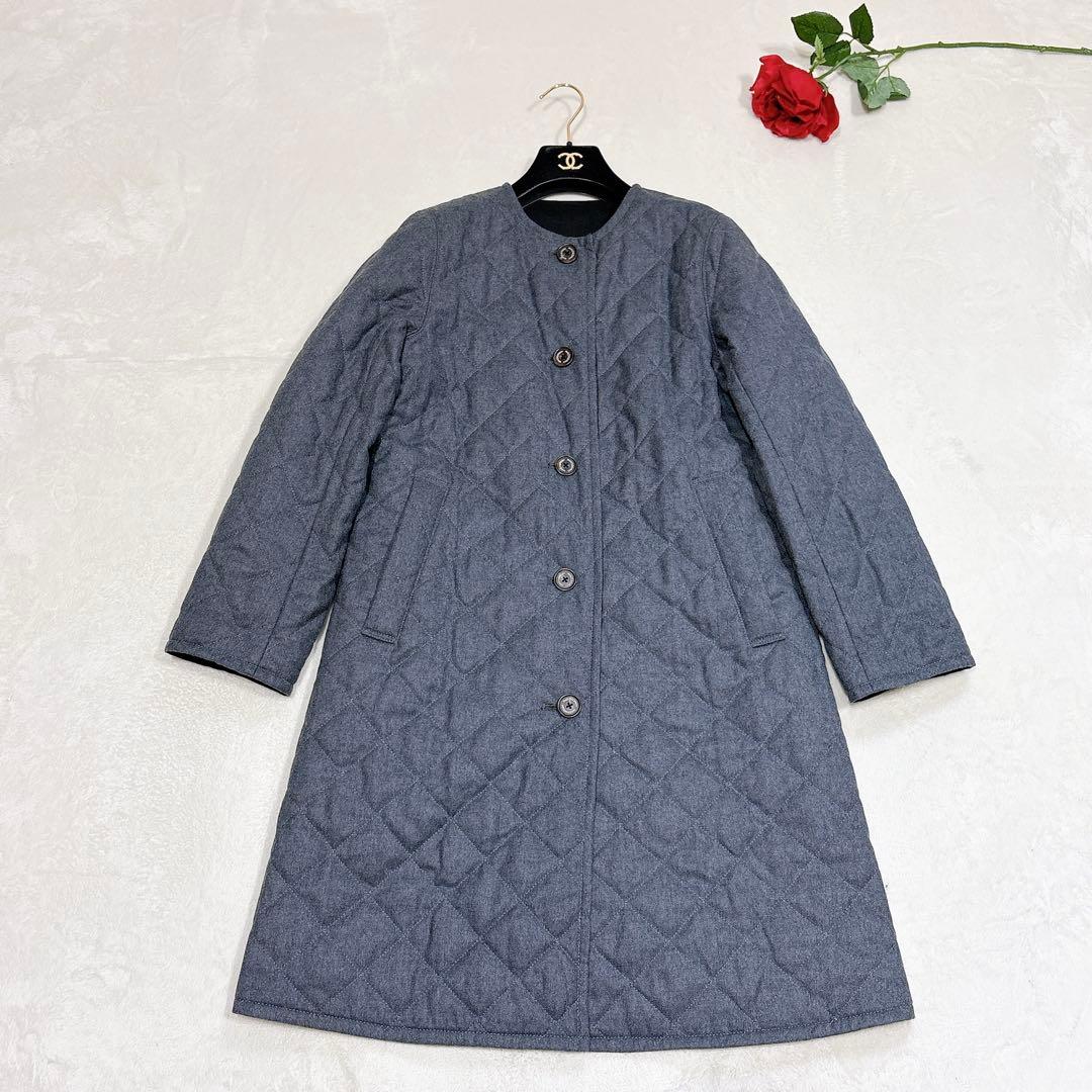 未使用✨　マッキントッシュ　ノーカラーコート　リバーシブル　36