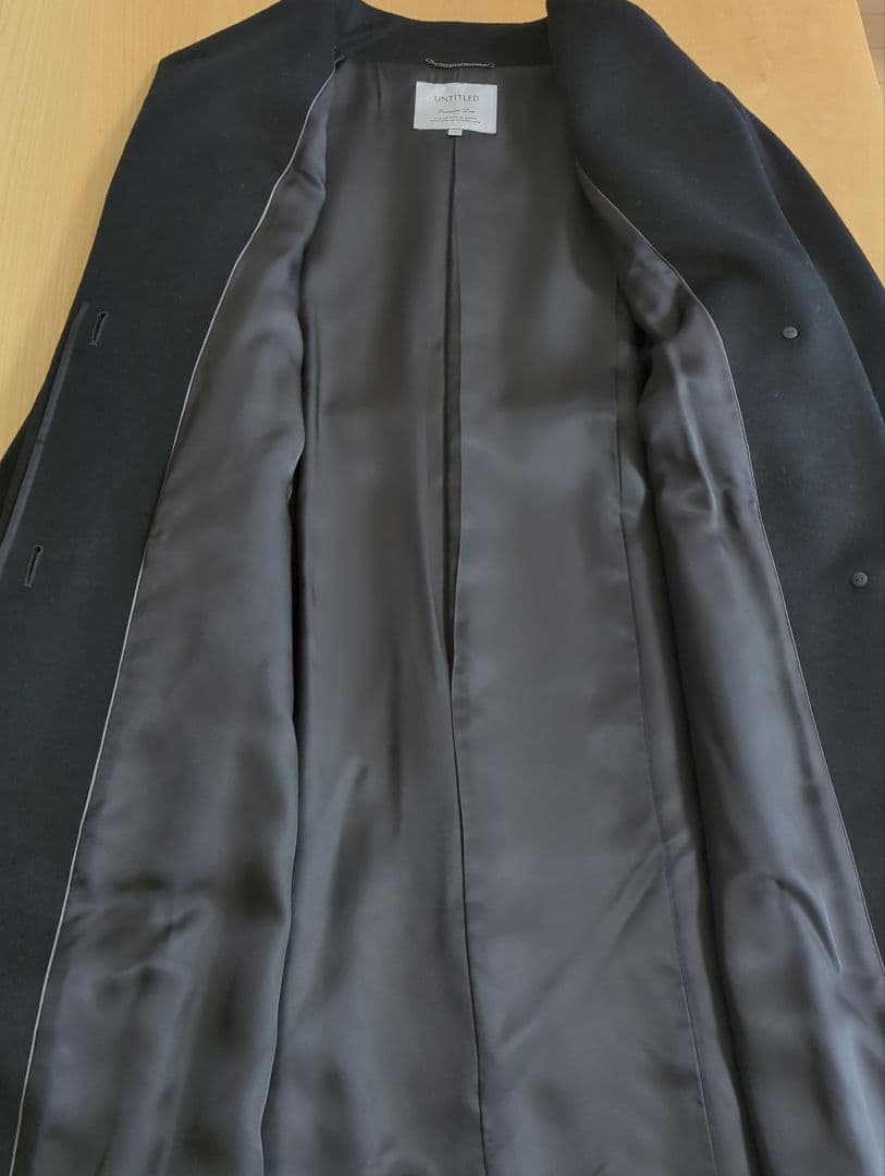 アンタイトル プレミアムライン 日本製 衿2way ロングコート L