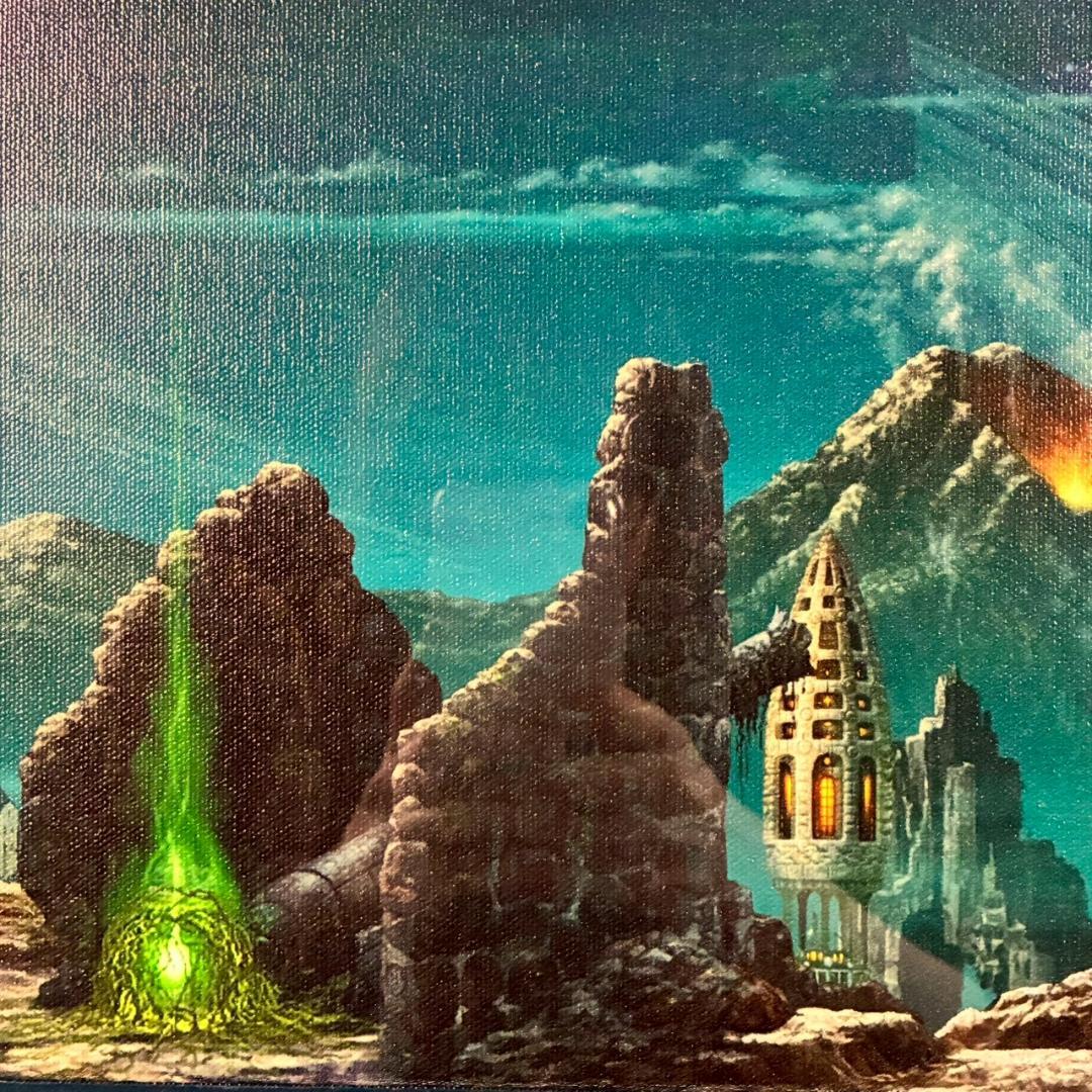 【うに】美品 内尾和正「憶の露」キャンバスジークレー 大作 直筆サイン入