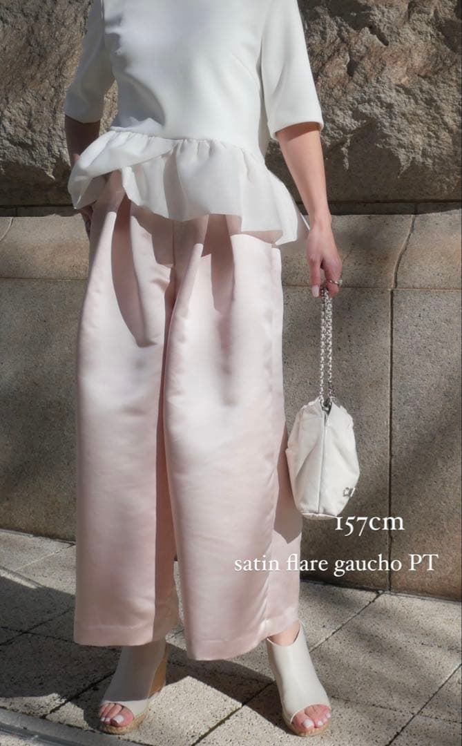 完売品　Have サテンフレアガウチョPT ピーチ