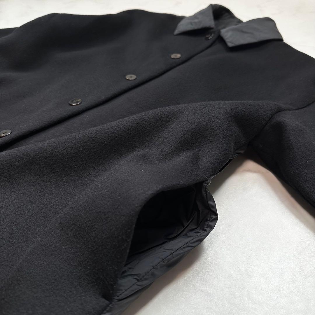 完売品◎セオリー カシミヤ コンボシャツジャケット ダブルフェイス 中綿 黒 S