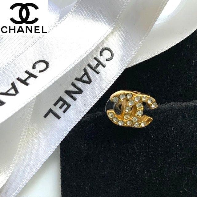 CHANEL CCロゴピアス 01P ゴールド 片方　石取れ有