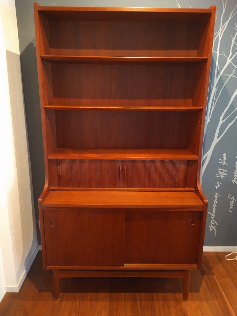 【美品】Johannes Sorth 蛇腹シェルフ チーク ヴィンテージシェルフ