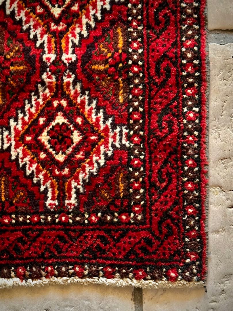 トライバルラグ　ヴィンテージラグ　ミニラグ　バルーチ族　プリミティブアート　美品