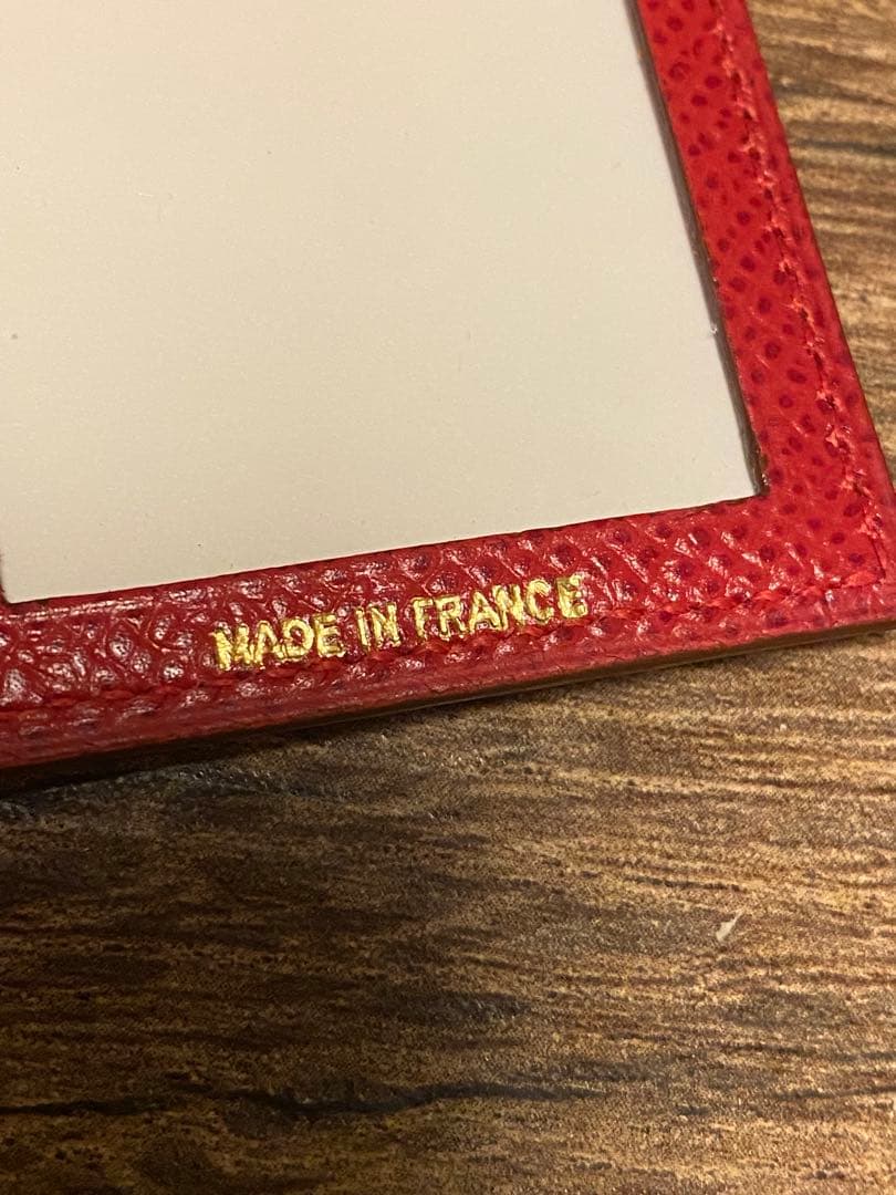 HERMES エルメス 赤 レザー フォトフレーム