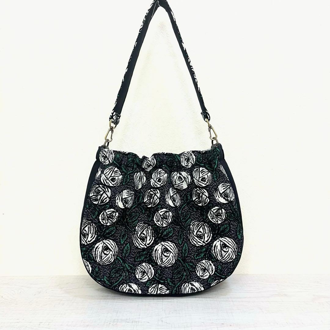 ミナペルホネン　ハンドメイド　ショルダーバッグ　rosy