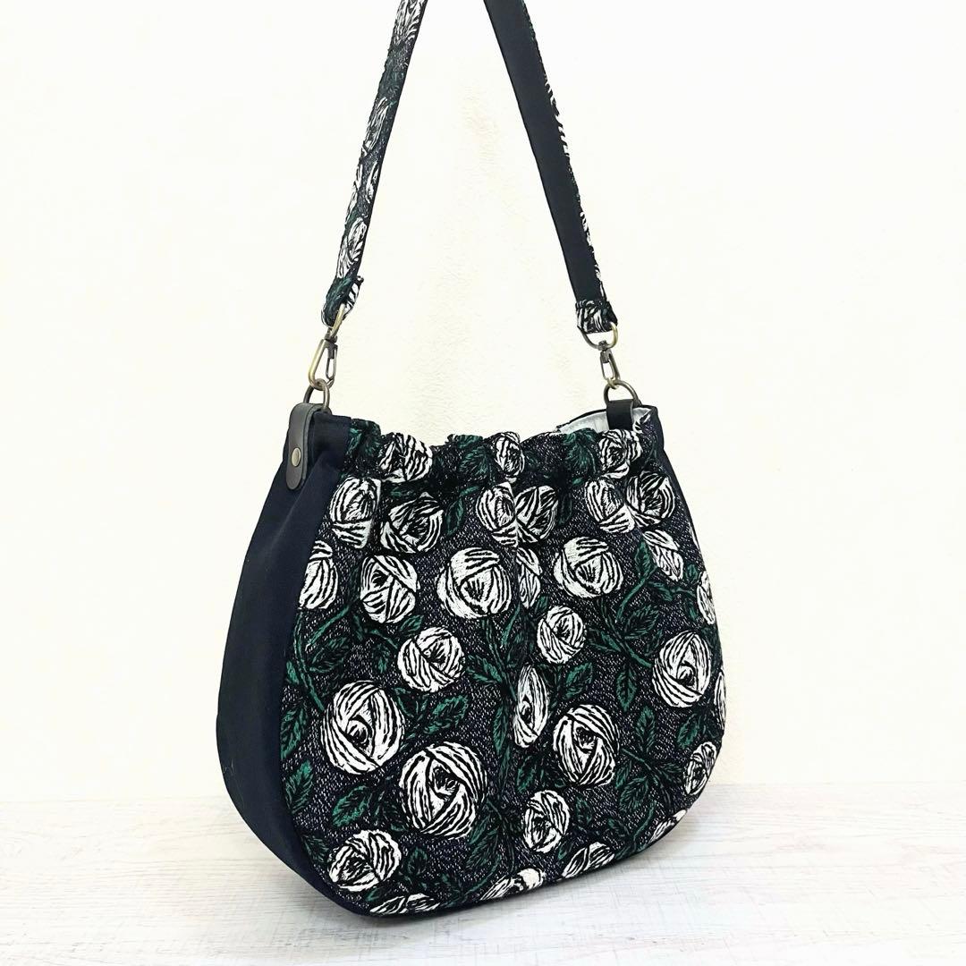 ミナペルホネン　ハンドメイド　ショルダーバッグ　rosy