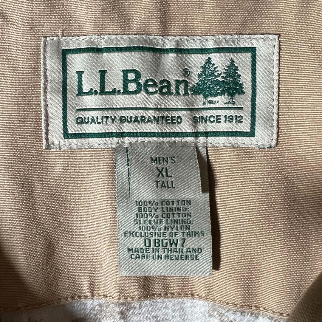 LLBean カバーオール ハンティングジャケット 襟コーデュロイ 裏地総柄XL