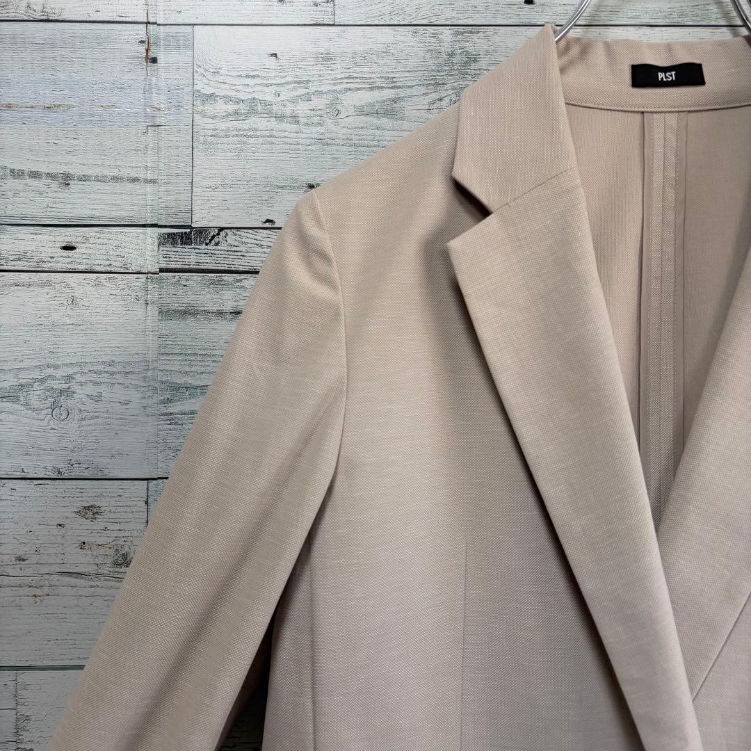 ☆25年モデル☆プラステ　リネンブレンドダブルジャケット　ベージュ　ほぼ未使用