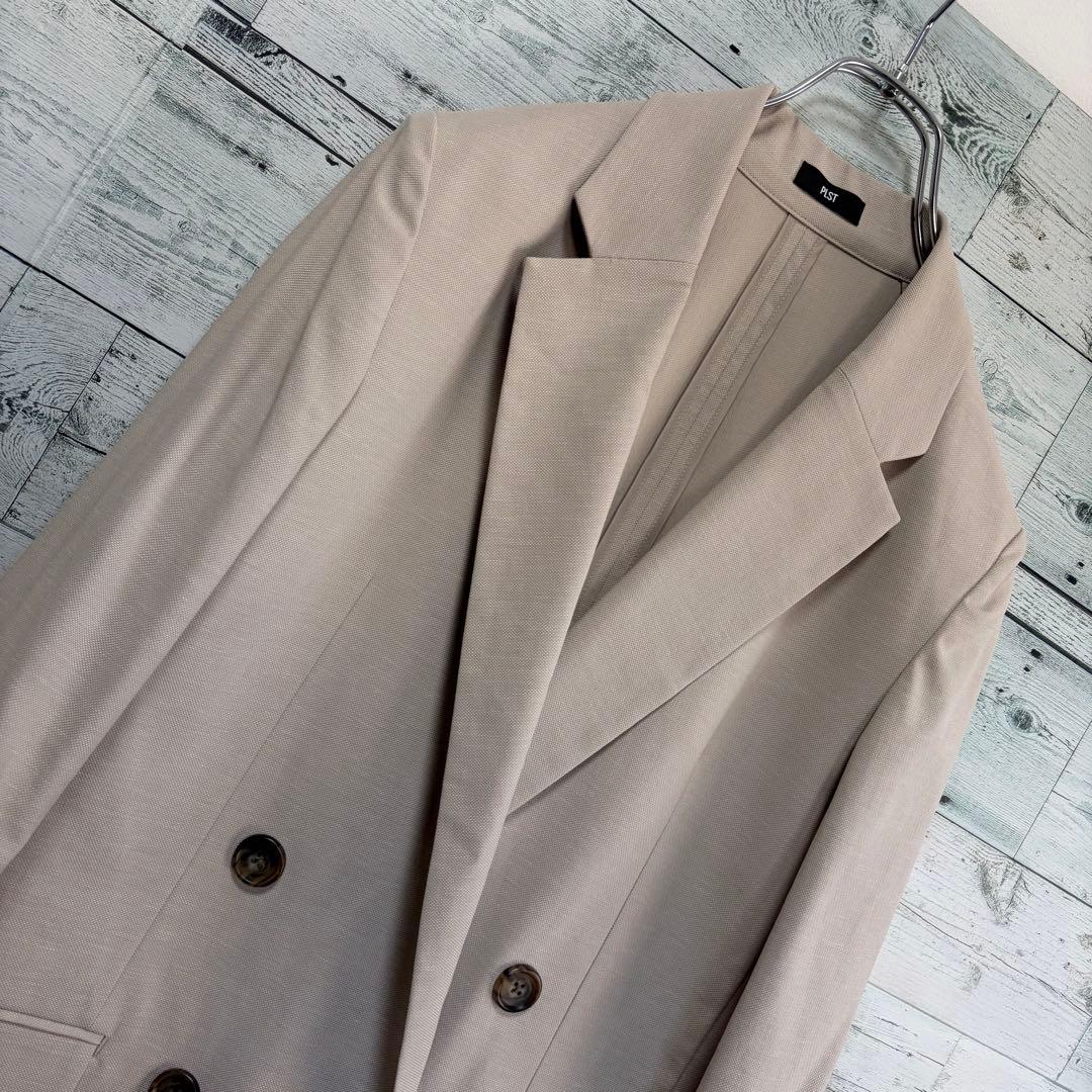 ☆25年モデル☆プラステ　リネンブレンドダブルジャケット　ベージュ　ほぼ未使用