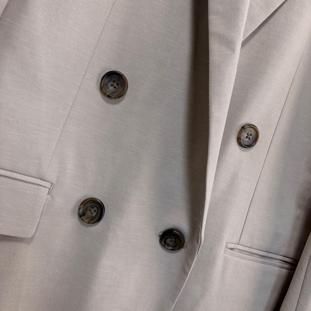 ☆25年モデル☆プラステ　リネンブレンドダブルジャケット　ベージュ　ほぼ未使用