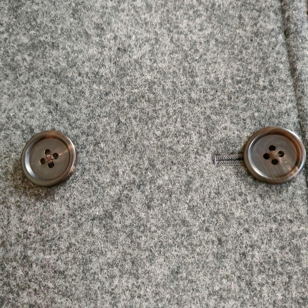 【極美品】マーガレットハウエル　高級カシミヤ混ピーコート　グレー　2