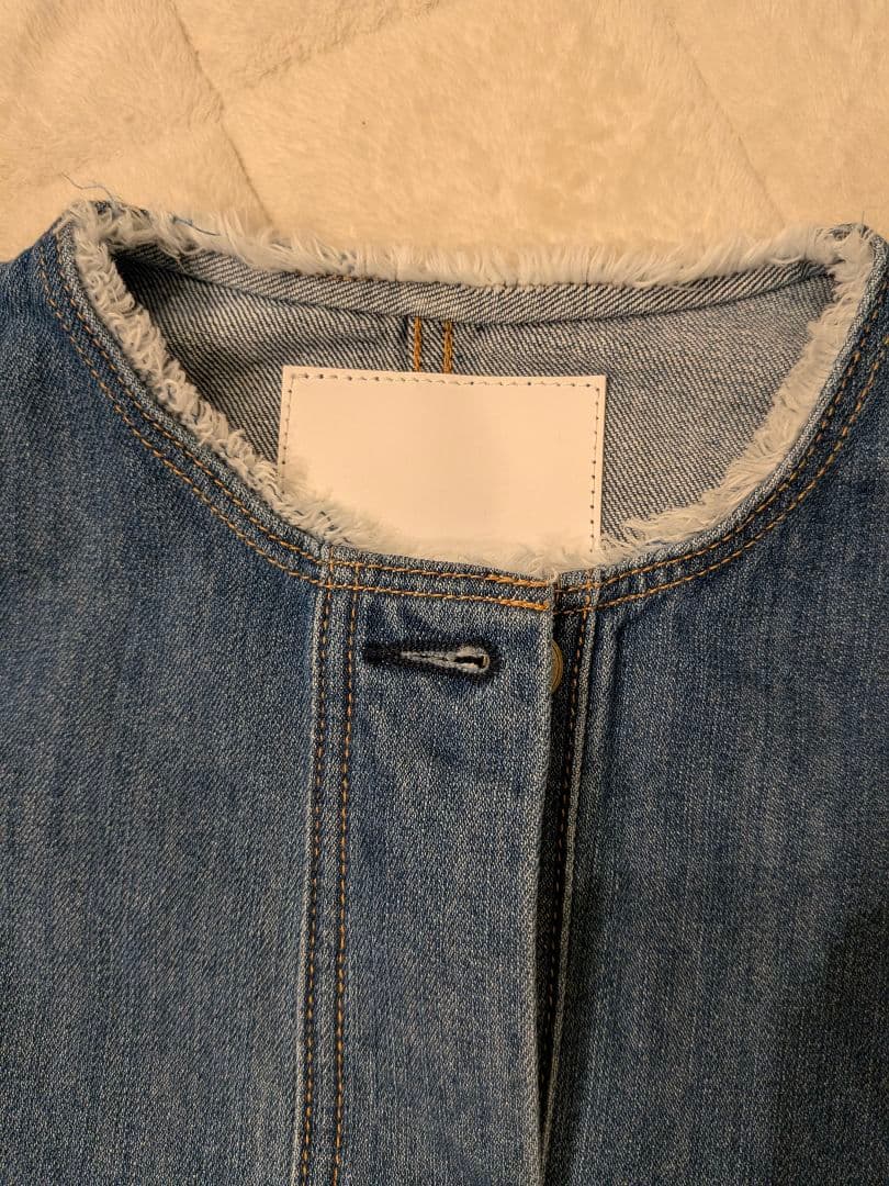 【新品タグ付き】SHIPS any ノーカラー デニムジャケット