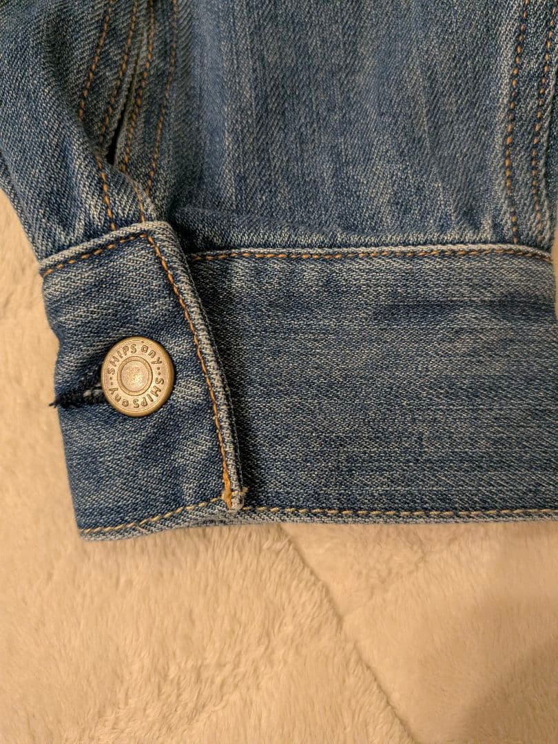 【新品タグ付き】SHIPS any ノーカラー デニムジャケット