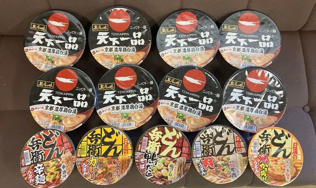 インスタントラーメンカップ麺　カップ焼きそば　袋麺　お菓子