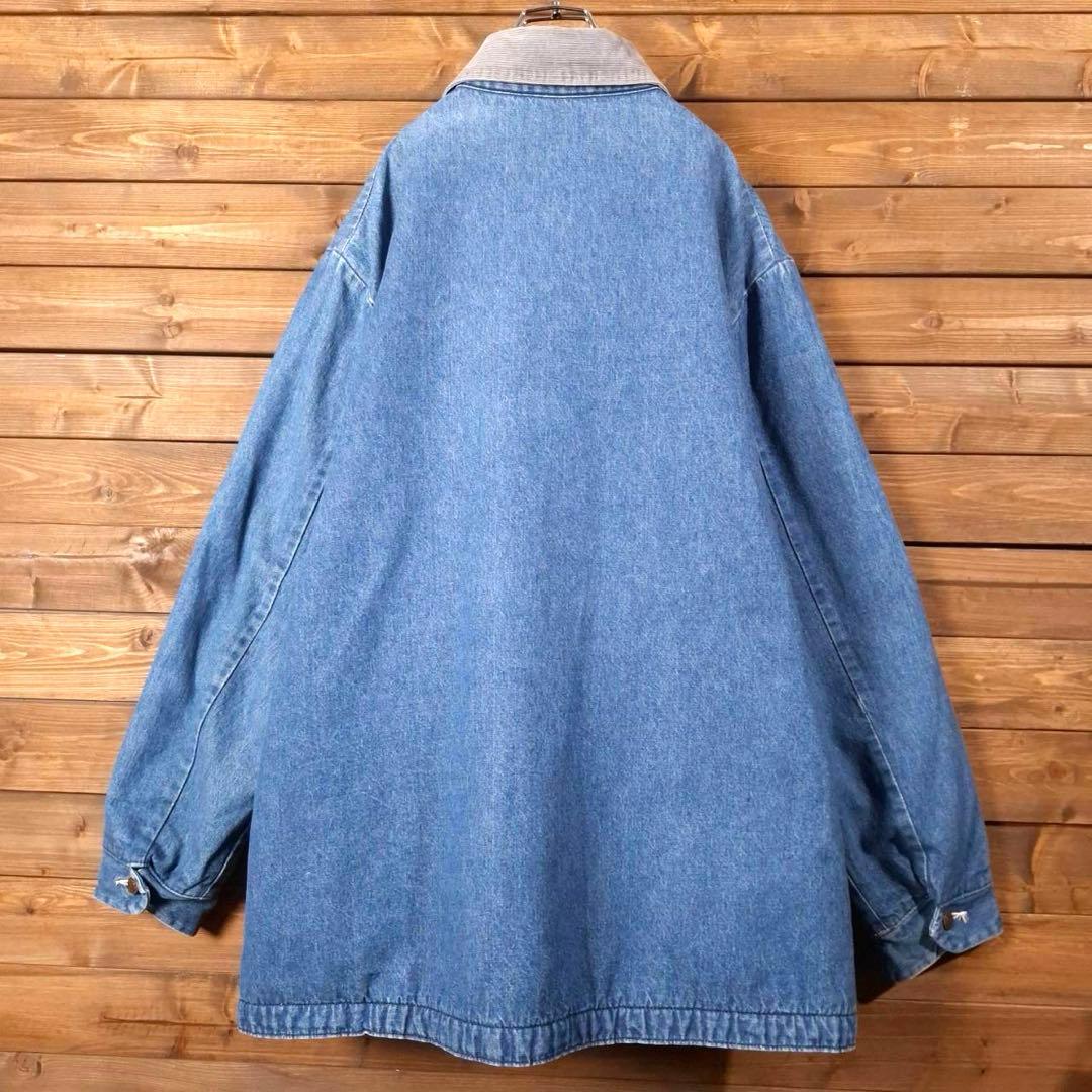 80s USA製 BIG BEN ビッグベン 企業刺繍 デニムカバーオール 48