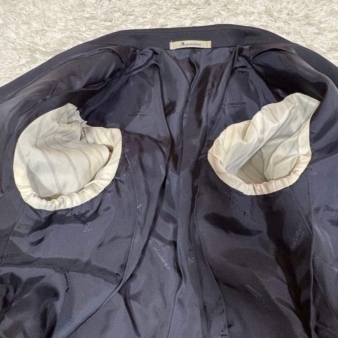 アクアスキュータム　金ボタン　紺ブレ　ダブルブレスト テーラードジャケット