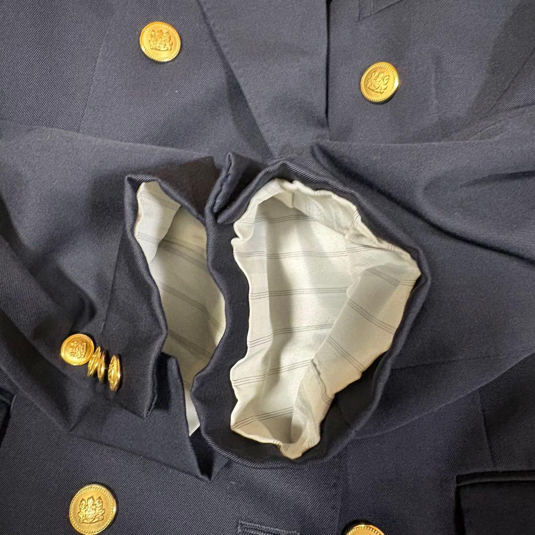 アクアスキュータム　金ボタン　紺ブレ　ダブルブレスト テーラードジャケット