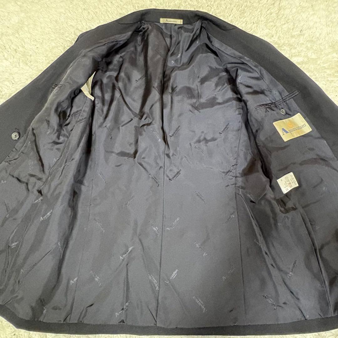 アクアスキュータム　金ボタン　紺ブレ　ダブルブレスト テーラードジャケット