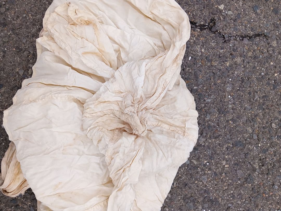 落下傘　　戦前　戦時中　　パラシュート　絹　　戦時資料　戦争　落下傘部隊　布