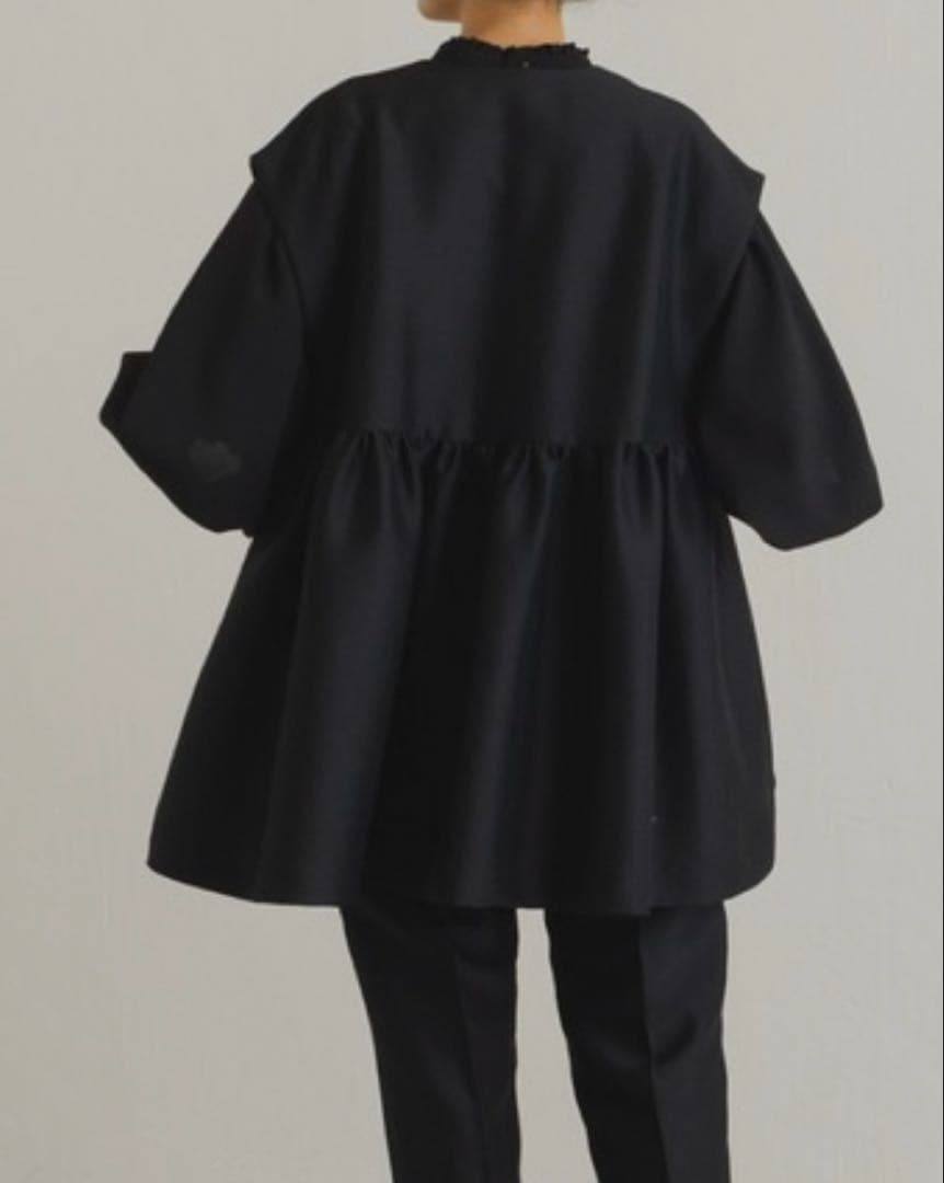 超美品　ビアズリー　ペブラム　ギャザージレ ブラック　セレモニー