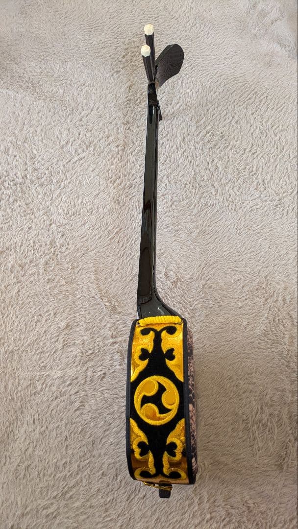 ヘビ柄三線 本体とDVD付き　美品