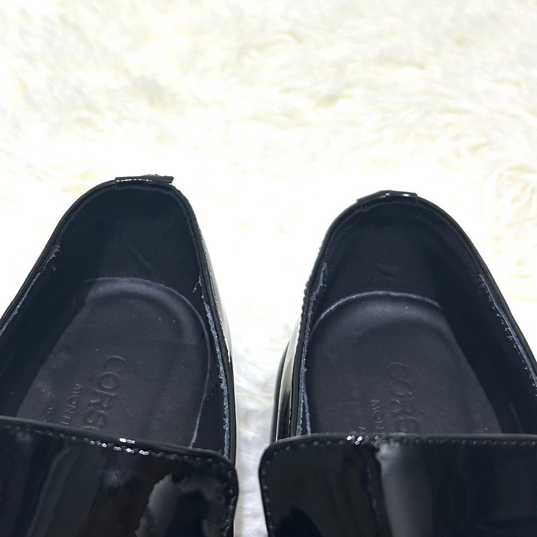 ほぼ新品✨コルソローマ CORSO ROMA 9 エナメル ローファー 厚底 黒