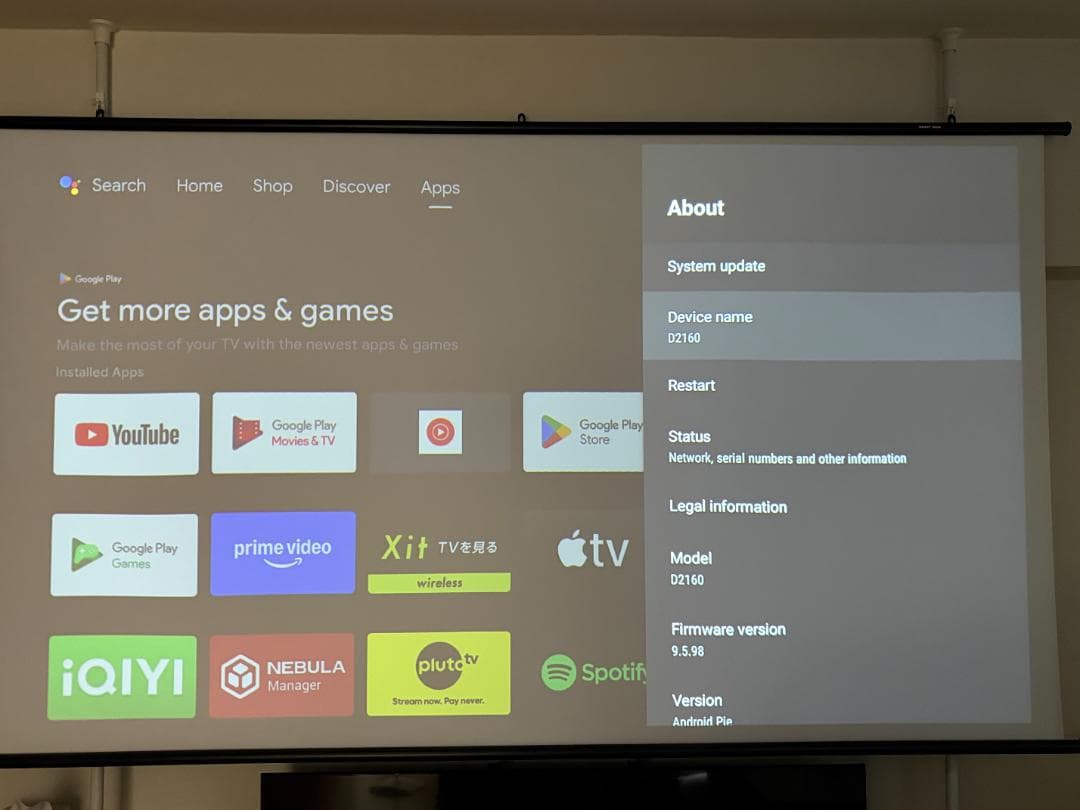【美品】Anker Nebula Nova シーリング プロジェクタ