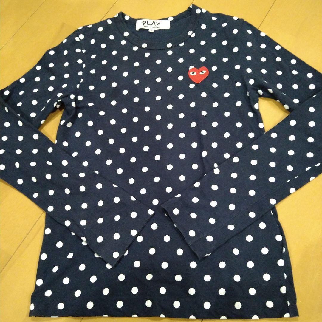PLAY COMME des GARÇONS 水玉　ドット柄長袖Tシャツ