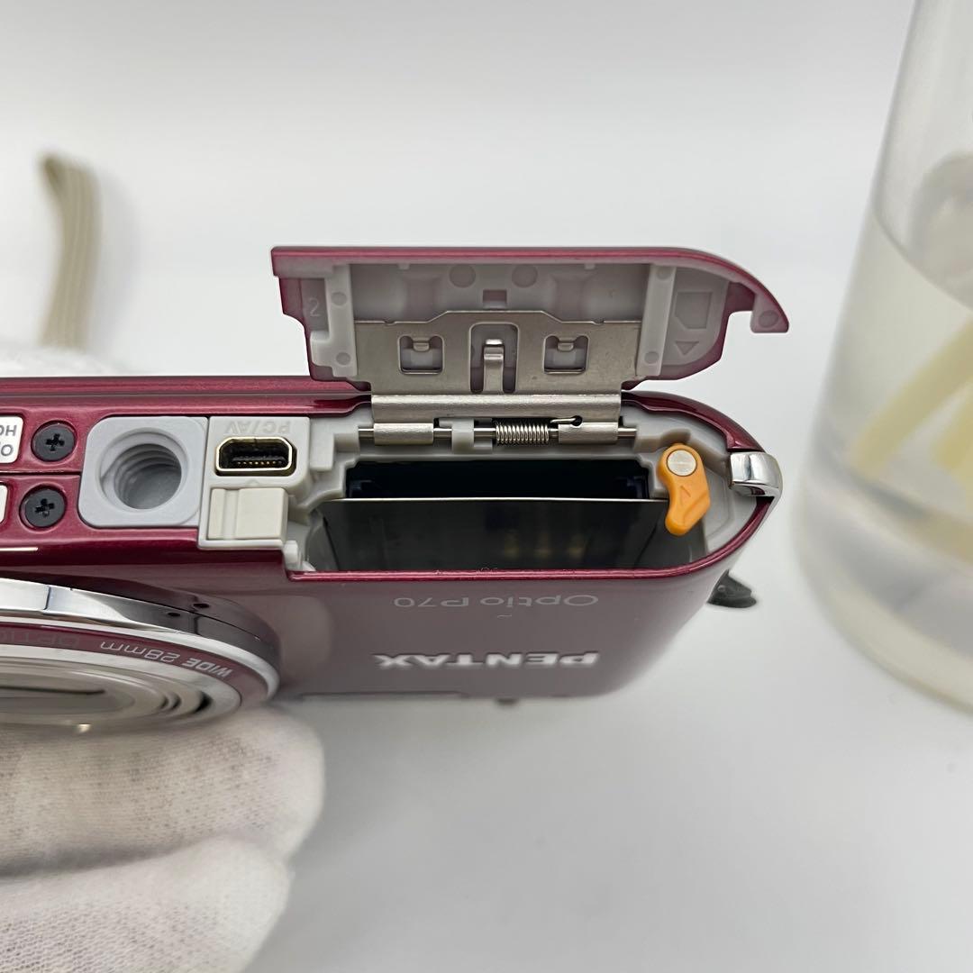 スマホ転送OK✨PENTAX Optio P70✨動作確認済 可愛い 鮮やかな赤