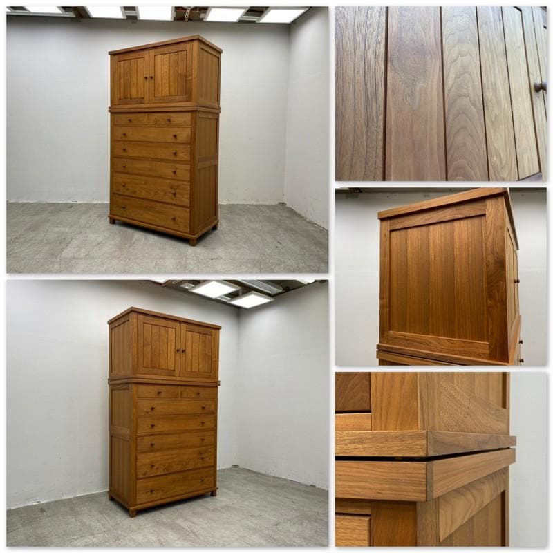 T3750☆展示美品☆府中家具☆LUCCI☆和箪笥☆シャルドネ☆ウォールナット材
