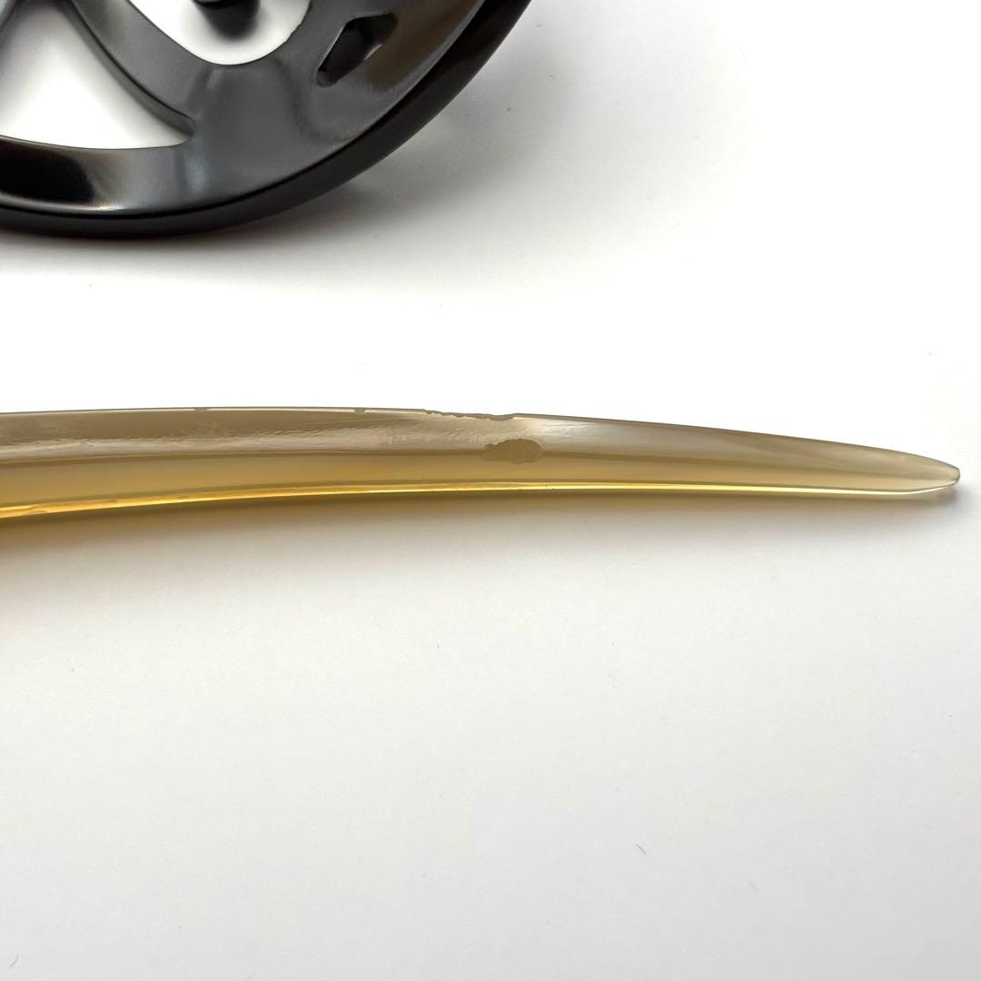 【希少品】HERMES エルメス ロカイユ かんざし バッファローホーン 水牛