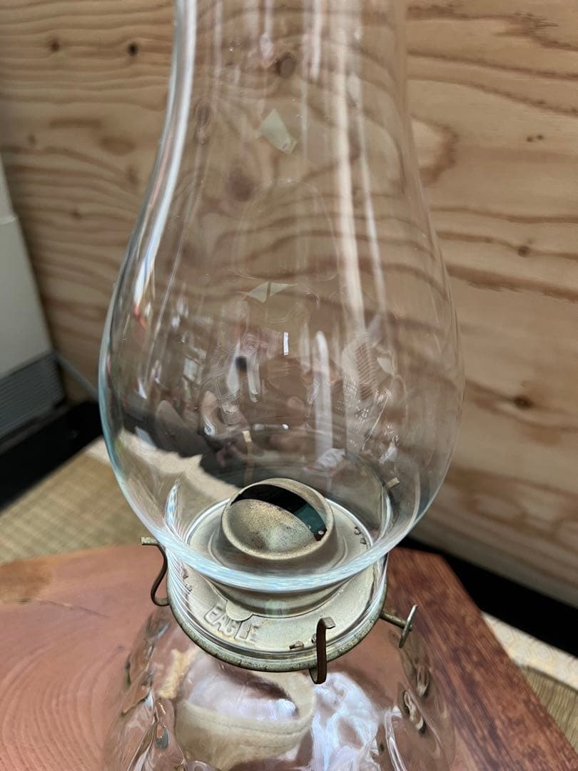 クラシックガラスオイルランプ　ビンテージ　アルコールランプ　骨董　昭和レトロ