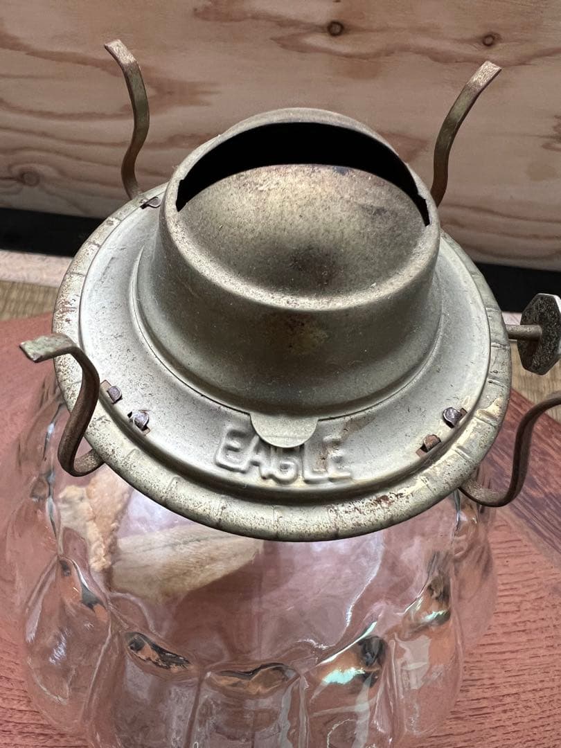 クラシックガラスオイルランプ　ビンテージ　アルコールランプ　骨董　昭和レトロ