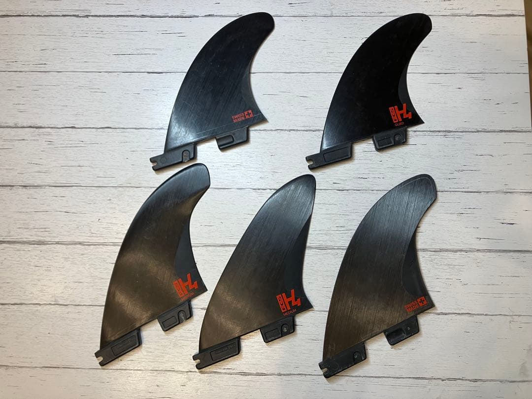 FCS2 FIN H4 TRI QUAD Fins 美中古　5フィンセット