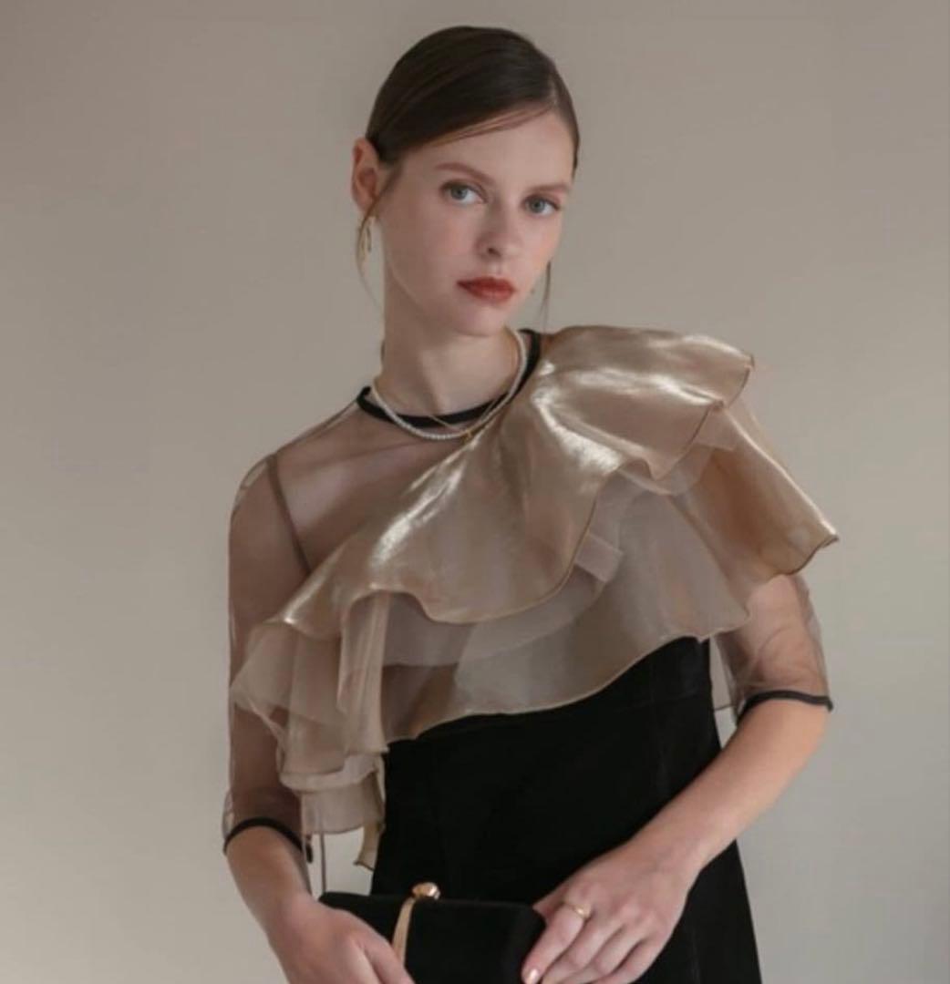 LEJA アシンメトリーティアードフリル3WAY ベロア｜ラインドレスワンピース