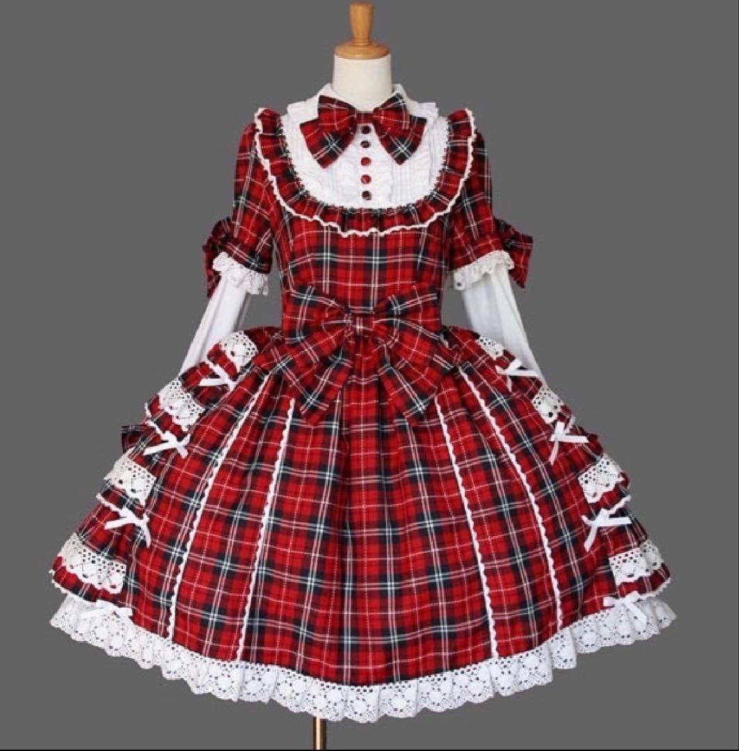 アンドロミオ　タータンチェック　ワンピース