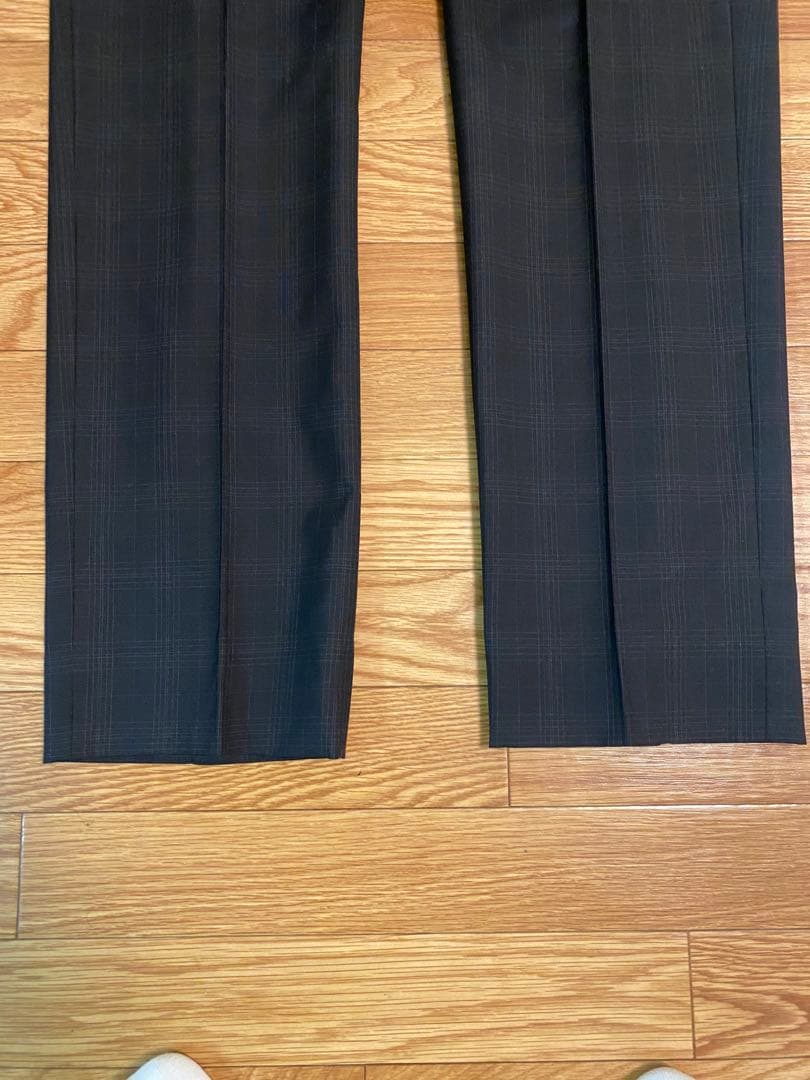 【美品】ポールスミスロンドン　ダークグレー チェック柄 スーツ セットアップ