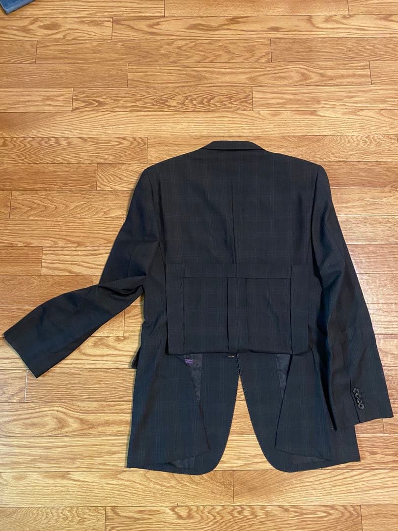 【美品】ポールスミスロンドン　ダークグレー チェック柄 スーツ セットアップ